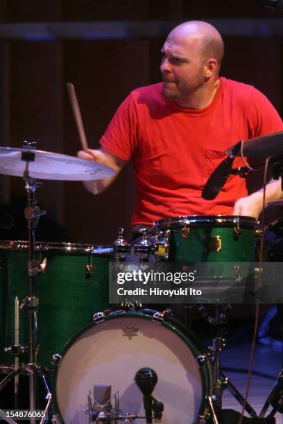 The Bad Plus at Merkin Concert Hall on Thursday night, May 14, 2009.This image;Dave King of the Bad Plus.