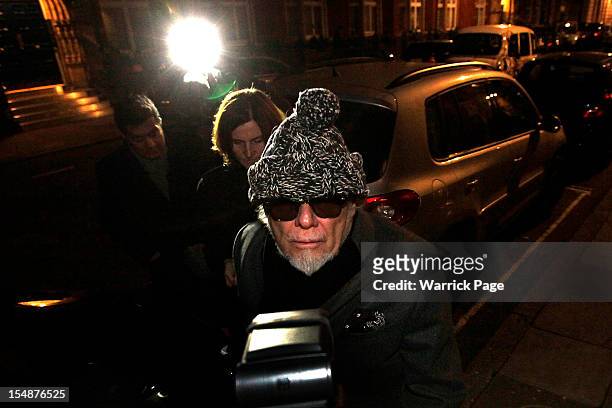 Paul Gadd, aka 'Gary Glitter' arrives back at his apartment after being arrested by London police for questioning in connection with the Jimmy Savile...