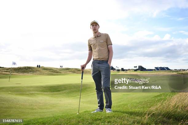 Influencer, Calfreezy poses for a photo during The Open Invitational prior to The 151st Open at Royal Liverpool Golf Club on July 16, 2023 in...