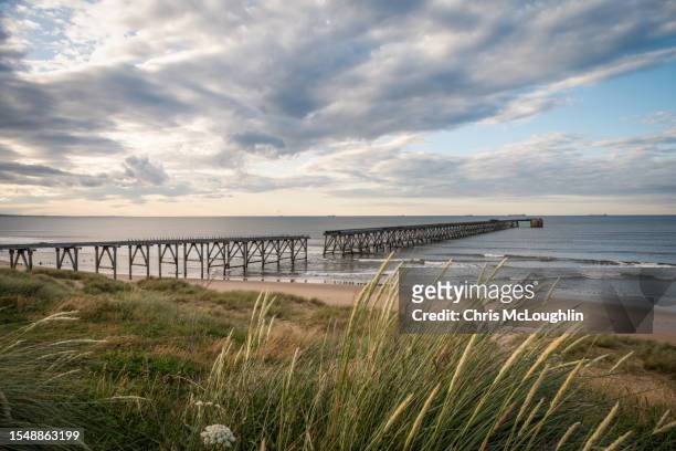 steetley beach, north easrt coast in england - teesside northeast england stock pictures, royalty-free photos & images