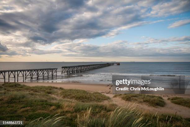 steetley beach, north easrt coast in england - teesside northeast england stock pictures, royalty-free photos & images