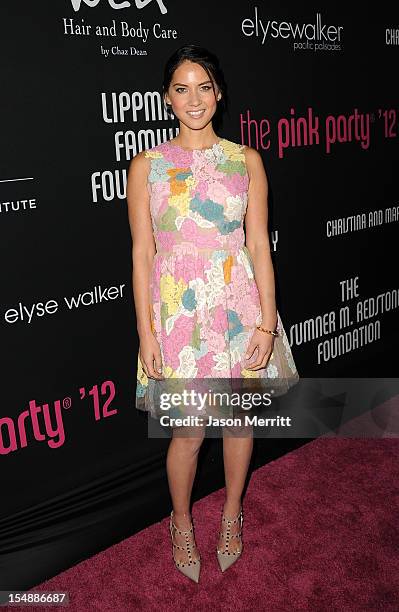 Actress Olivia Munn arrives at the 8th annual Elyse Walker Pink Party hosted by Michelle Pfeiffer to benefit Cedars-Sinai Women's Cancer Program held...