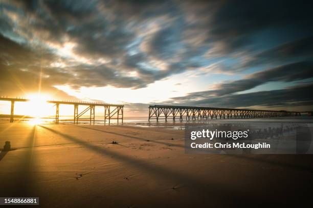 steetley beach, north easrt coast in england - teesside northeast england stock pictures, royalty-free photos & images