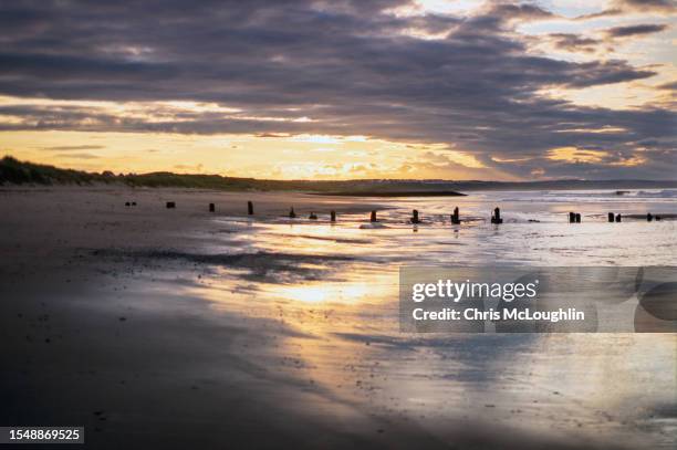 steetley beach, north easrt coast in england - teesside northeast england stock pictures, royalty-free photos & images