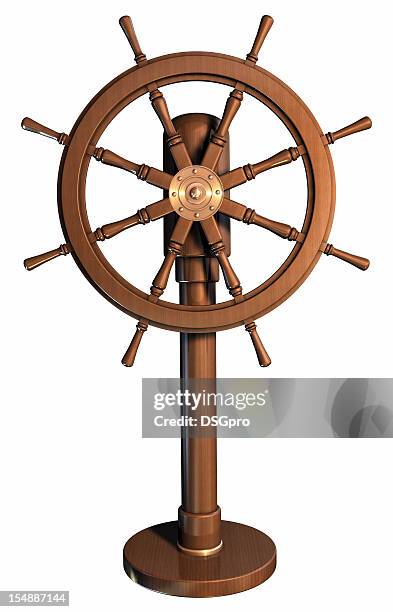 an illustration of a boat wheel made of wood - steering wheel 個照片及圖片檔