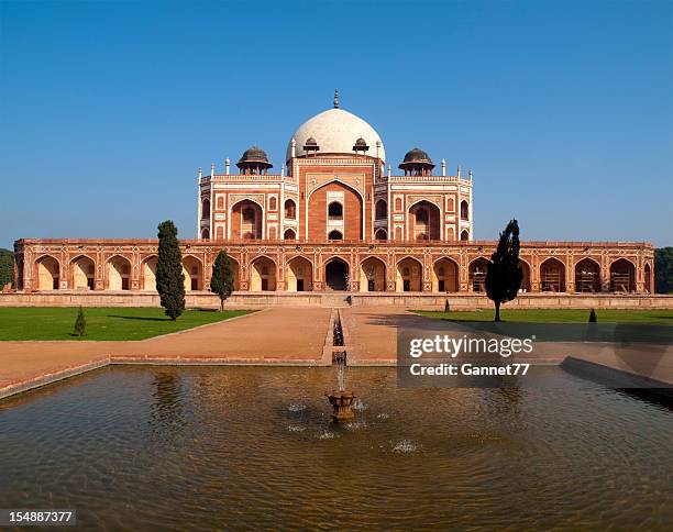 humayun tomb, delhi - humayan's tomb stock pictures, royalty-free photos & images