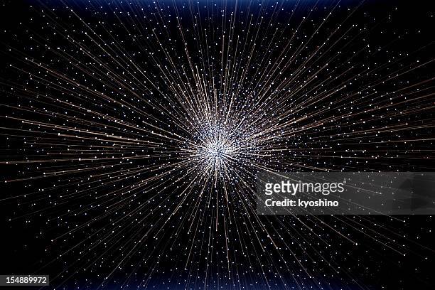 the "big bang" explosion in deep space - black background technology stockfoto's en -beelden