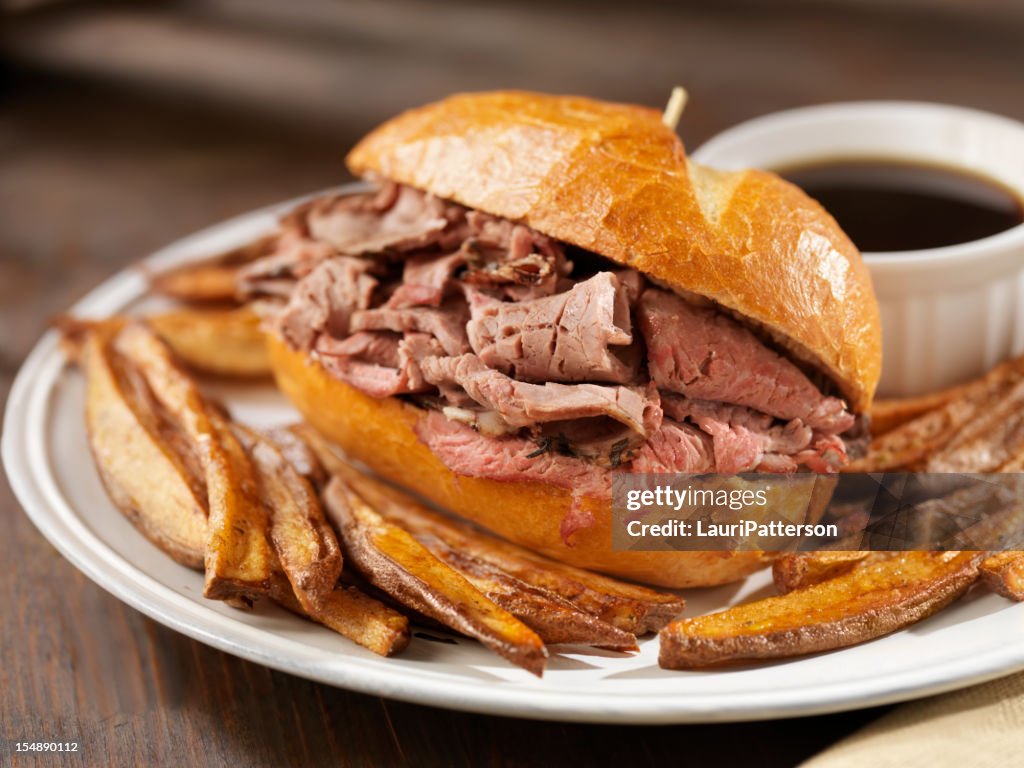 Classic Beef Dip with French Fries