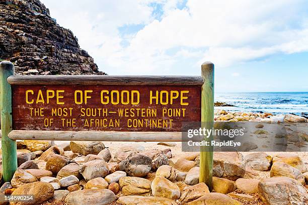 cape of good hope sign, south africa - cape peninsula bildbanksfoton och bilder
