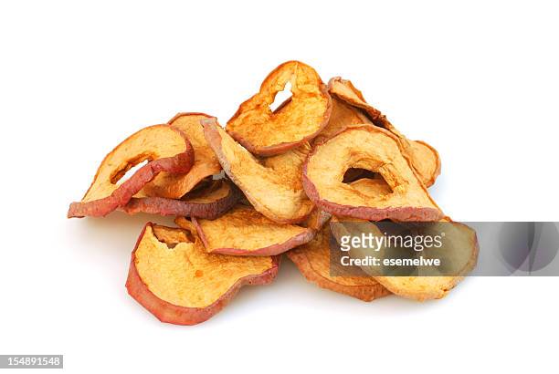 dried apple slices - dry fruits stock pictures, royalty-free photos & images