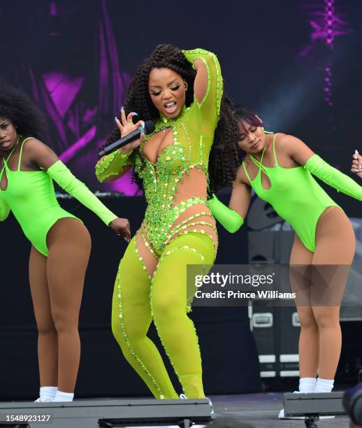 Chloe Bailey performs onstage during Broccoli City Festival Day 1 on July 15, 2023 in Washington, DC.