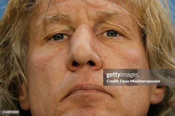 Gertjan Verbeek the AZ Alkmaar, Manager looks on prior to the Eredivisie match between Vitesse Arnhem and AZ Alkmaar at Gelredome on October 28, 2012...