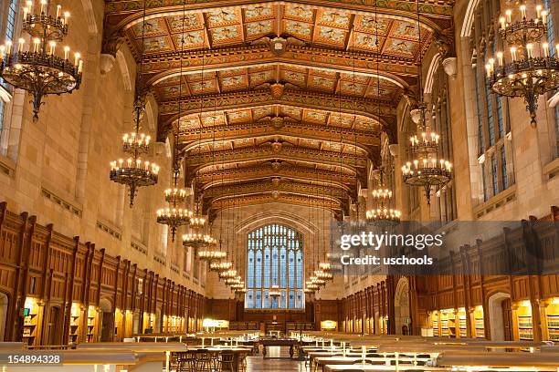 law school library, university of michigan, ann arbor, mi - ann arbor mi stock pictures, royalty-free photos & images