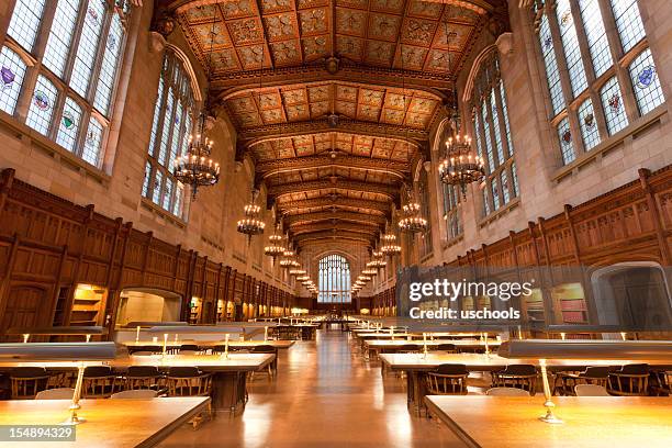law school library, university of michigan, ann arbor, mi - law school stock pictures, royalty-free photos & images