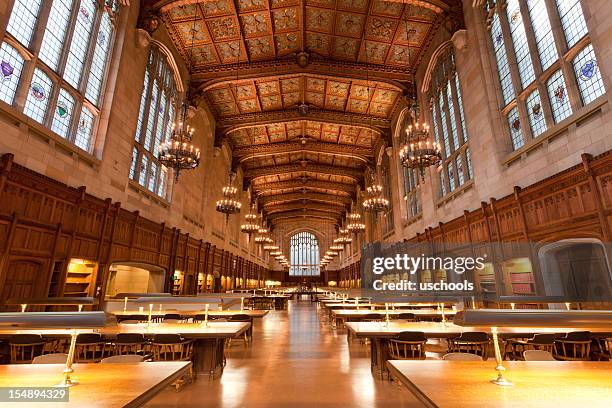 law school library, university of michigan, ann arbor, mi - ann arbor mi stock pictures, royalty-free photos & images