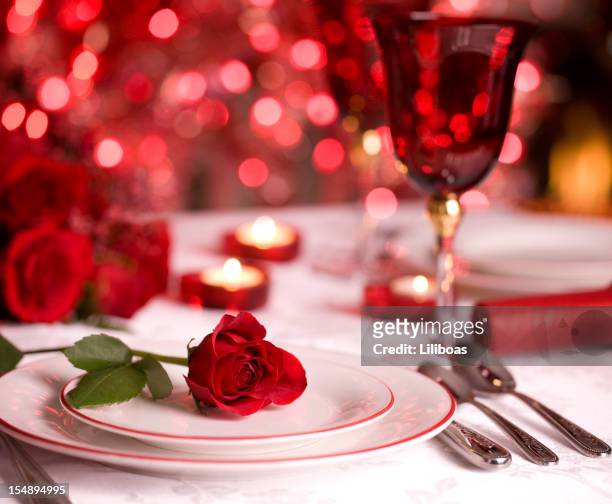 romantic dining - valentines day dinner bildbanksfoton och bilder