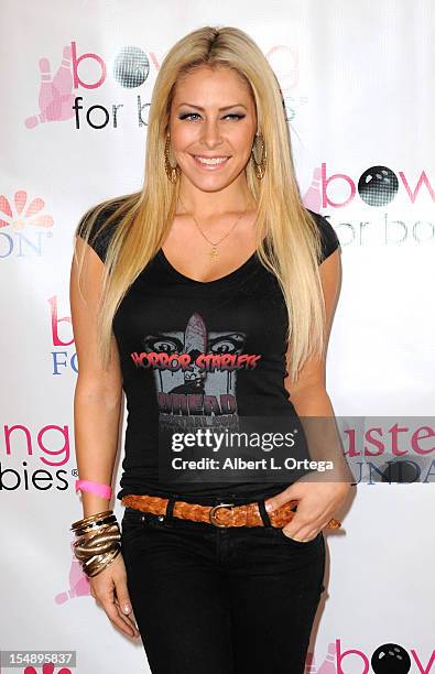 Actress Allison Kyler participates in Busted Foundation's "Bowling For Boobies" 9th Annual Breast Cancer Fundraiser Charity Event held at Jillians...