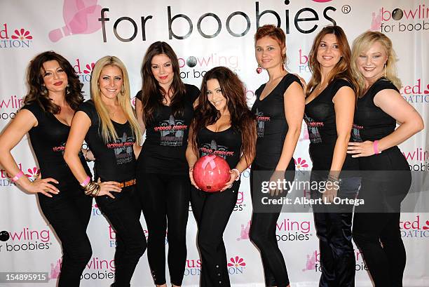 Actresses Cerina Vincent, Allison Kyler, Carlee Baker, Brooke Lewis, Kristian Klebe, Barbara Nedeljakova, Natalia Victoria participate in Busted...