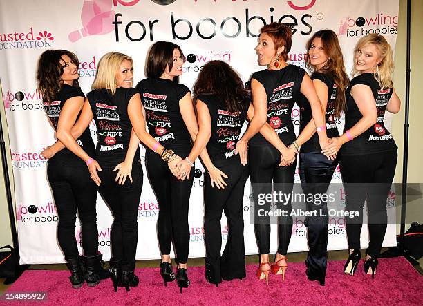 Actresses Cerina Vincent, Allison Kyler, Carlee Baker, Brooke Lewis, Kristian Klebe, Barbara Nedeljakova, Natalia Victoria participate in Busted...