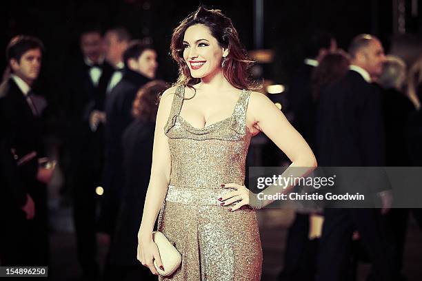 Kelly Brook attends the Royal World Premiere of 'Skyfall' at Royal Albert Hall on October 23, 2012 in London, England.