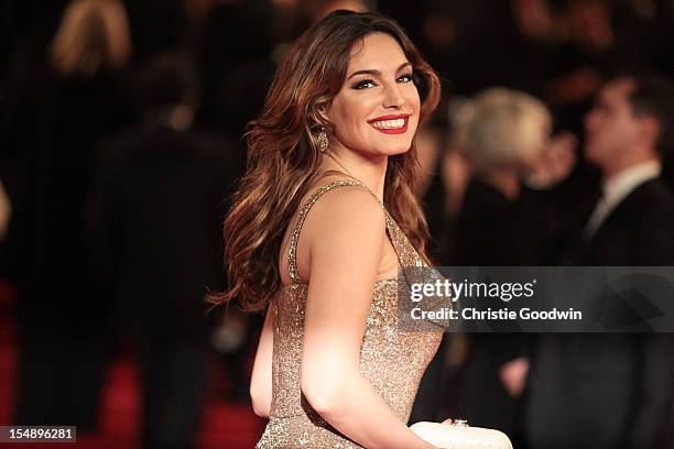 Kelly Brook attends the Royal World Premiere of 'Skyfall' at Royal Albert Hall on October 23, 2012 in London, England.