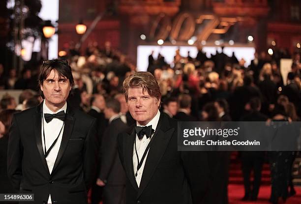 Neal Purvis and Robert Wade attend the Royal World Premiere of 'Skyfall' at Royal Albert Hall on October 23, 2012 in London, England.