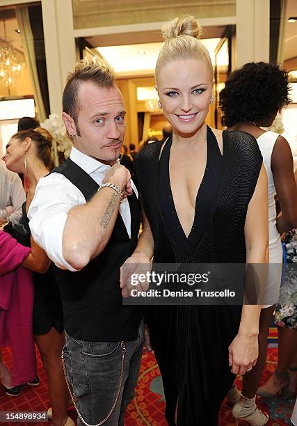 Roberto Zincone and Malin Akerman during the Chopard grand opening at Wynn Las Vegas on October 28, 2012 in Las Vegas, Nevada.