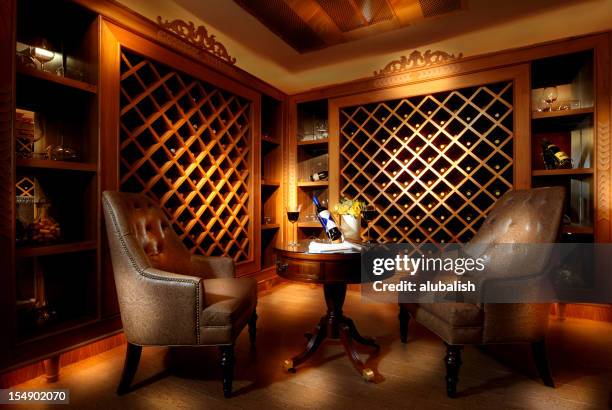 wine cellar - wine rack stock pictures, royalty-free photos & images