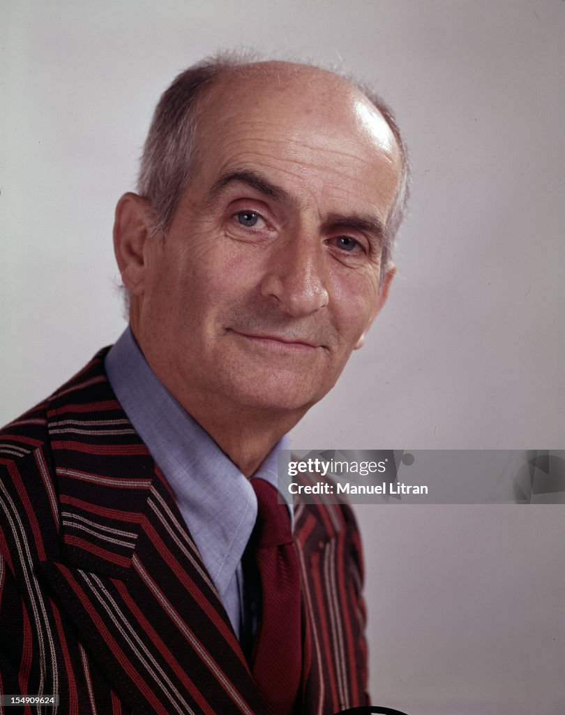 Louis Define October 1976 studio portrait of actor Louis de Funes, shortly after ...