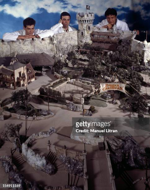 November 1990, the theme park Disneyland or Disneyland Paris, Marne-la-Vallee, before its opening, The model of attraction 'Pirates of the Caribbean'...