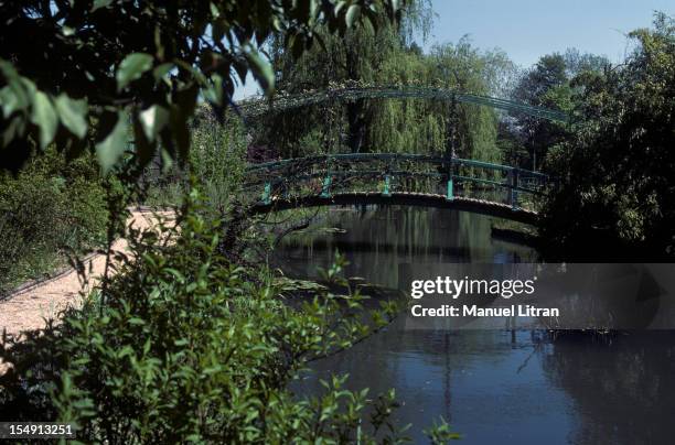 France, May 1980, in Normandy, the places that inspired the painter Claude Monet: Giverny, in the ownership of the painter, he painted the gardens or...
