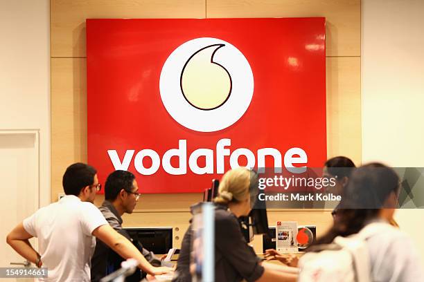 General view of a Vodafone city store is seen on October 29, 2012 in Sydney, Australia. Vodafone Australia announced that it will shed jobs, believed...