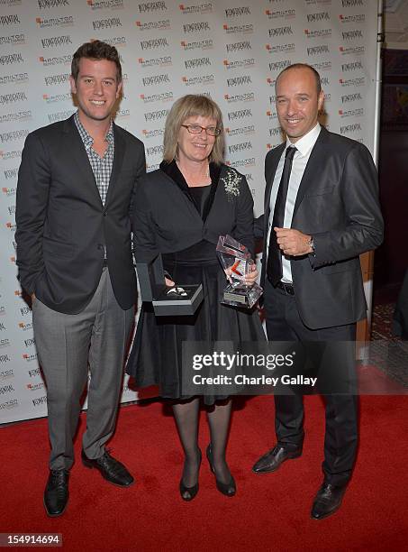 Personality Ben Lyons, Hamilton Watches CEO Sylvain Dolla and Production Designer Sharon Seymour attend The 6th Annual Hamilton Behind The Camera...