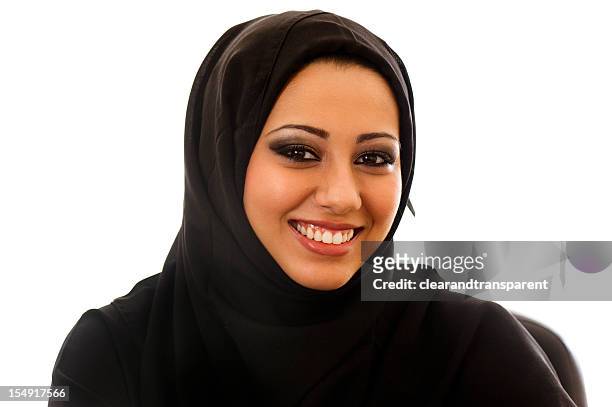 happy arabic girl - beautiful arabian girls stock pictures, royalty-free photos & images