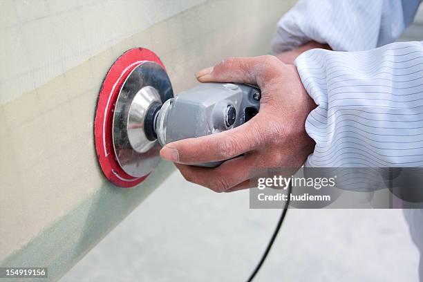 worker grinding (xxl) - metal sanding stockfoto's en -beelden