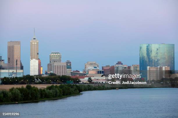 indiana cityscape - indianapolis skyline stock pictures, royalty-free photos & images