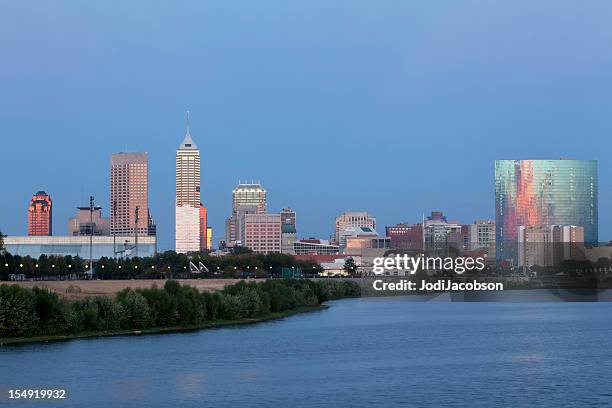 indiana cityscape - indianapolis city stock pictures, royalty-free photos & images