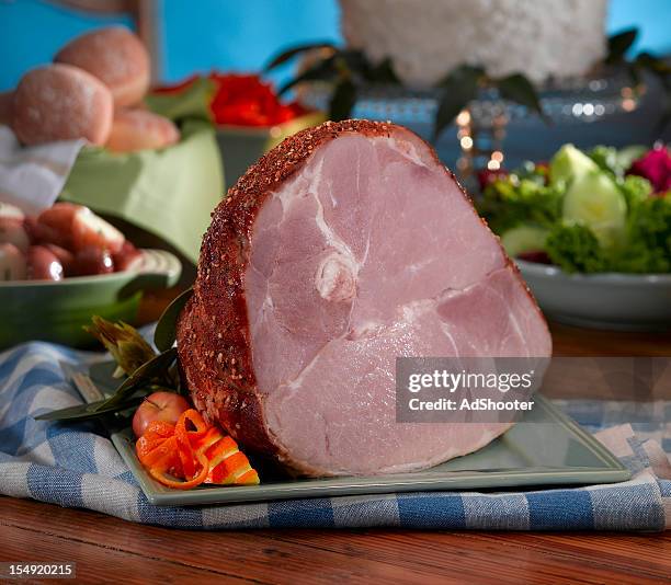 presunto de férias - glazed ham imagens e fotografias de stock