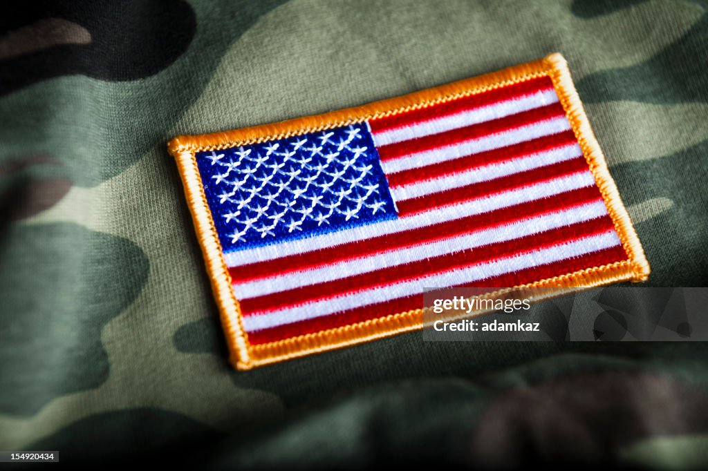 American Flag and Camoflage (Military Series)