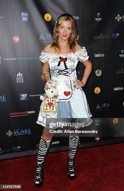 Actress Jennifer Goebel attends sCare Foundation's 2nd annual Halloween Benefit honoring actor Malcolm McDowell and Kyle Richards at The Conga Room...