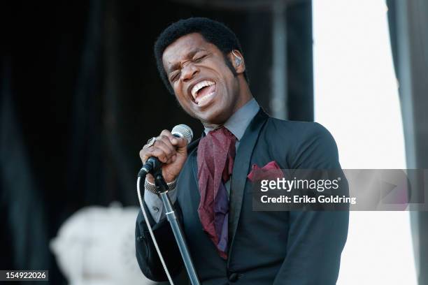 Ty Taylor of Vintage Trouble performs during the 2012 Voodoo Experience at City Park on October 28, 2012 in New Orleans, Louisiana.