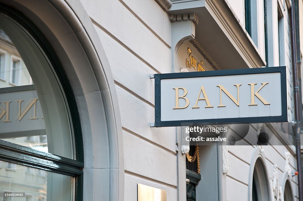 Bank sign