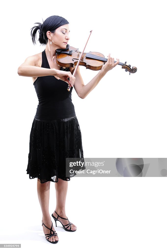 Violinistas tocando seu violino