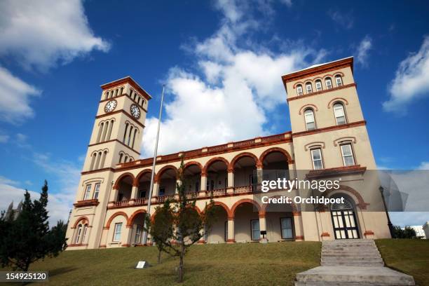 bermuda parliament and supreme court - hamilton bermuda stock pictures, royalty-free photos & images