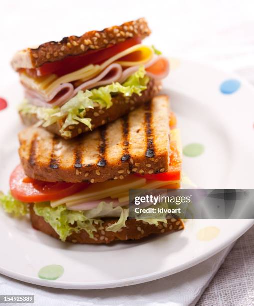 grilled panini - grillad sandwich bildbanksfoton och bilder