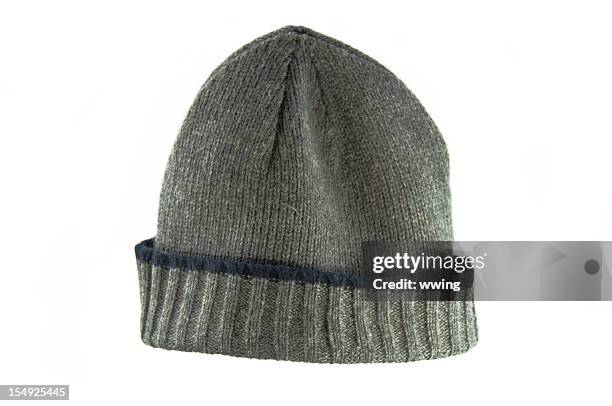 stocking hat on white - knit hat stock pictures, royalty-free photos & images