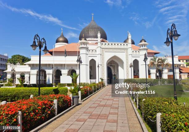 kapitan keling mosque in georgetown, malaysia - penang state stock pictures, royalty-free photos & images