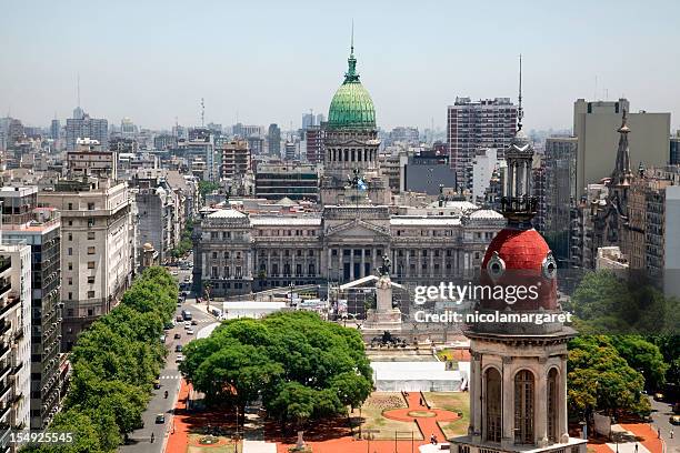 buenos aires cityscape - buenos aires landmarks stock pictures, royalty-free photos & images