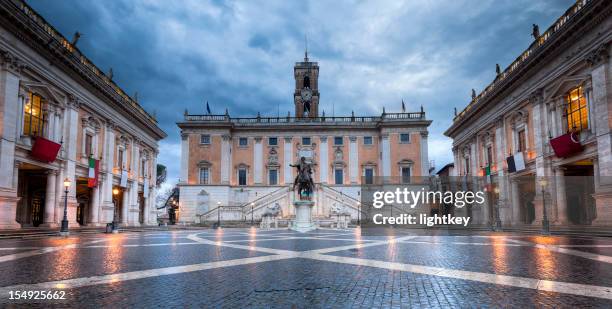 the capitoline hill hdr - capitol rome stock pictures, royalty-free photos & images