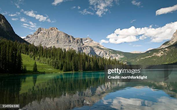 lago esmeralda reflejos - tasmania fotografías e imágenes de stock